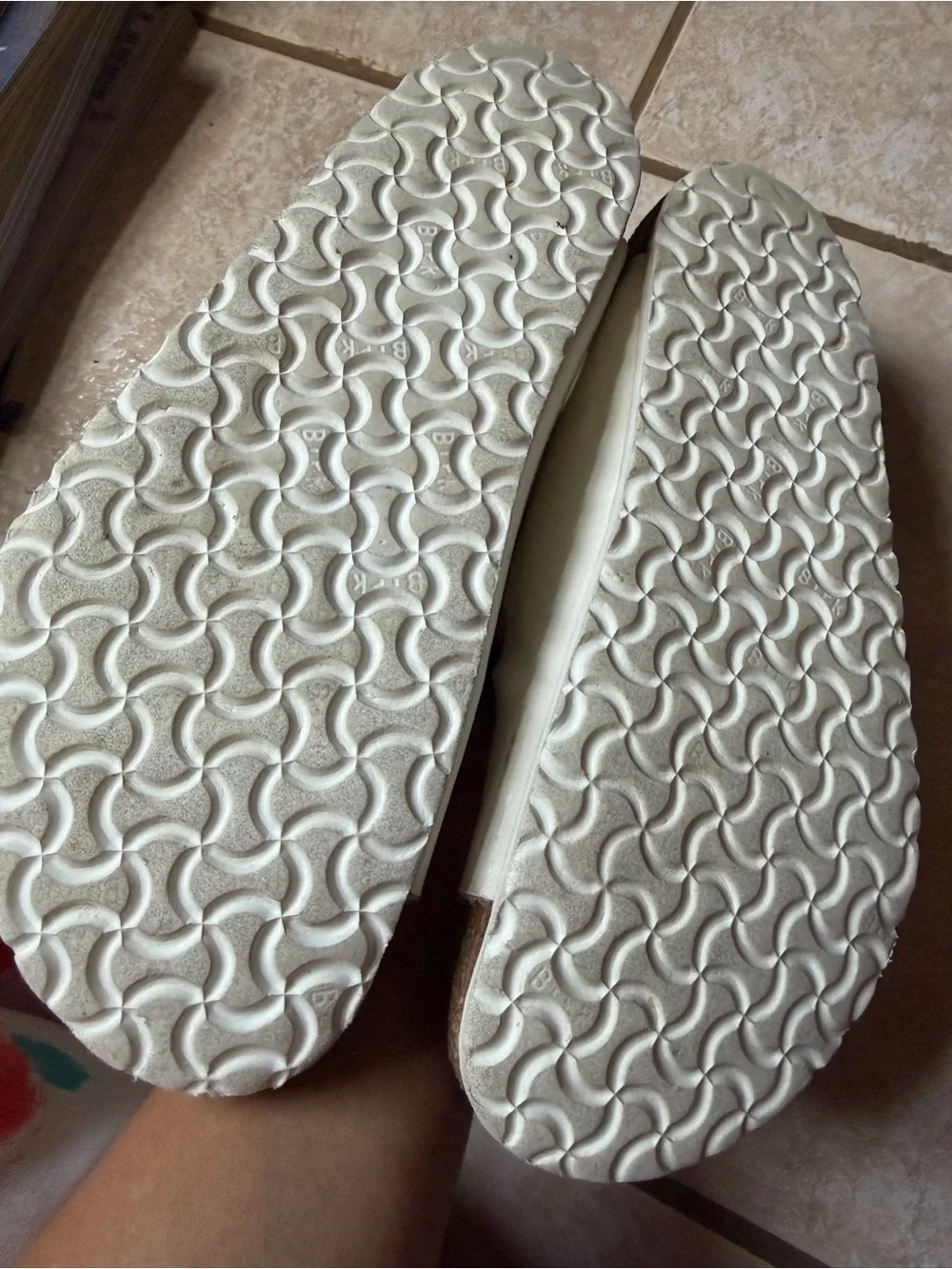 Birkenstock Kids White Double-Buckle Slide Sandals size 34